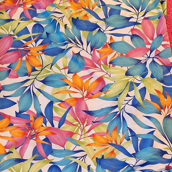 Caribbean Joe large Floral maxi tank dress ruffle, 50 SPF - Picture 3 of 9